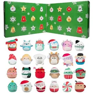 Squishmallows Original （3D Style）24 Days of Micromallows Holiday Advent Calendar Blindbags Surprise Set PVC Doll, Christmas Gift
