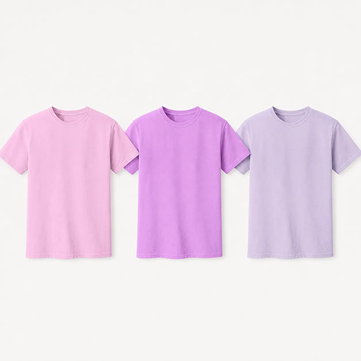 Comfort Colors 1717 Orchid Pastel Blank T-Shirt Bundle 6 Pack – Rose Quartz, Neon Violet, Orchid Tees for DTF, HTV, Cricut & Crafters