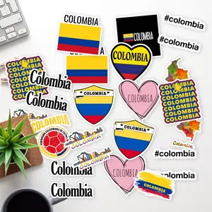 Stickers Pack 20 Pcs Colombia Car Colorful Laptop Country Bottle Luggage Waterproof Bike Vinyl Skateboard Bumper Guitar Water Aesthetic