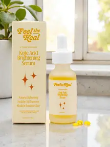 Feel the Heal Kojic Acid Brightening Face Serum | Dark Spot & Uneven Tone Support with Vitamin C