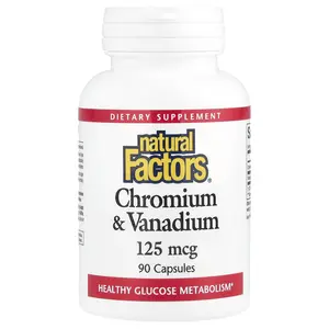 Natural Factors Chromium & Vanadium, 125 mcg, 90 Capsules
