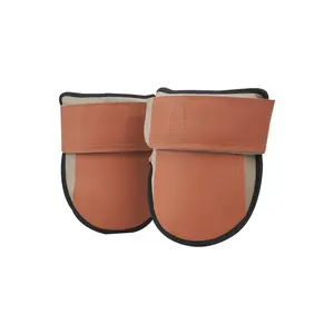 fathersdaygift VEVOR Knee Pads for Work, Durable Leather Construction Pads, Machine Washable Work Knee Pads, Easy to Wear and Take off, Extra Thick Knee Support for Gardening Flooring and Cleaning, Black and Brown