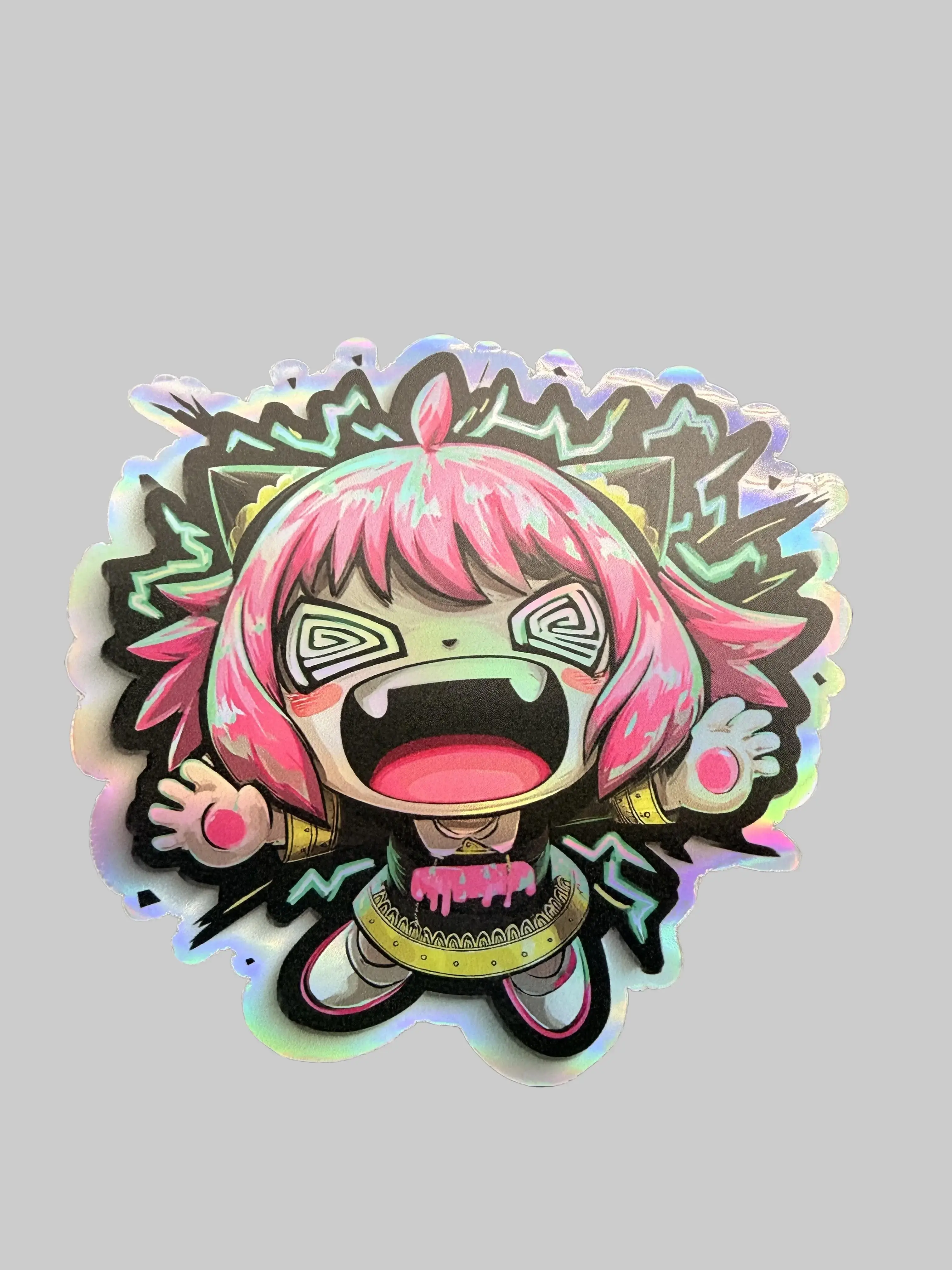 Holographic Anya Forger Brainrot Sticker  Bundle | 3 Pack | Anime Stickers | Spy x Family