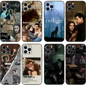E-Edward J-Jacob T-Twilights Soft Silicone Black Smartphone Case, Cellphone Accessory for iPhone 17 Air, 16 Pro Max, 15, 14 Plus, 13, 12, 11 Handheld Devices