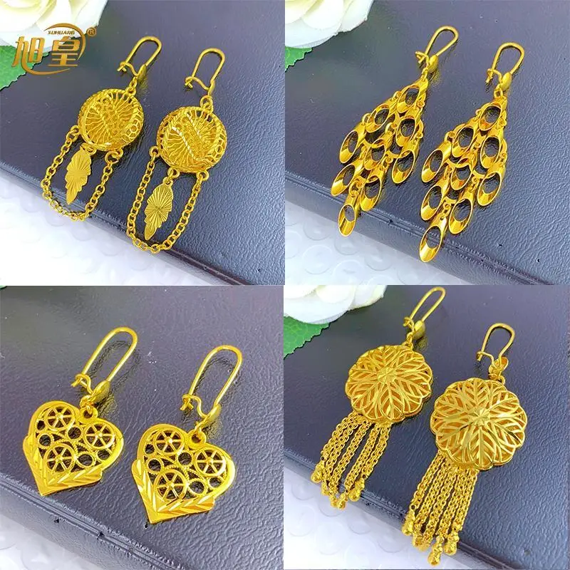 Tassel Drop Earrings with African Flair, Copper-Gold Color Dubai-Ethiopia Inspired Jewelry for Girls, African Wedding Accessories, Wholesale Gifts