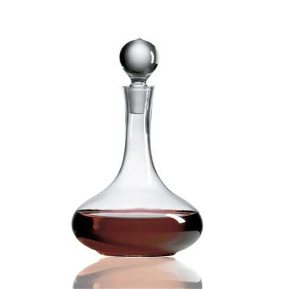 212 MAIN Ravenscroft Crystal Glass Bordeaux Decanter - 40 oz, Contoured Carafe Shape, Lead-Free, 10.5 in Height, 6.5 in Width, Ideal for Wine Service