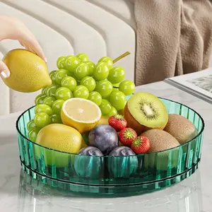 Rotating 360° Kitchen & Bathroom Storage Tray, Universal Plastic Plate for Spices & Condiments, Durable Design, Multi-Purpose Use