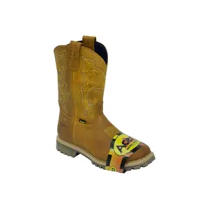 ACERO WORK BOOTS Crazy Honey Whit Tractor Sole Steel Toe