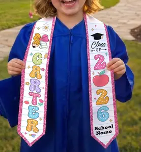 Personalized Kindergarten Graduation Stole 2026, Custom Name Kids Sash, Preschool Graduation Gift, Class of 2026 Cute Graduation Keepsake