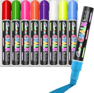 Window Chalk Markers for Cars Glass Washable Jumbo Liquid Chalk Marker Pens with 10mm Tip for Easy Writing