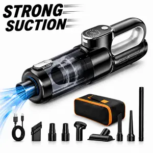 Cordless Handheld Vacuum Cleaner - 2-in-1 Strong High Power Suction & Air Blower, USB-C Fast Charging Portable Car Accessory for Car Upholstery, Keyboards & Desks Cleaning