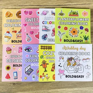 Cute Coloring Book, Stress Relieving Art Therapy Coloring Book, Relaxing Scenes and Cute Characters Coloring Book, Art Supplies for Young and Old, Coloring Gift Book
