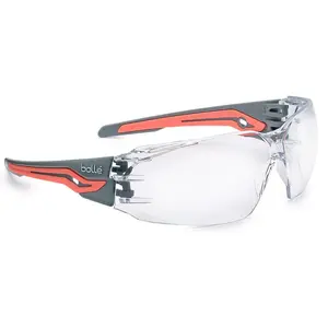 Bolle Silex Plus Small Safety Glasses Orange/Gray with Clear Anti-Fog Lenses Bolle Silex Plus Small Safety Glasses Orange/Gray with Clear Anti-Fog Lenses