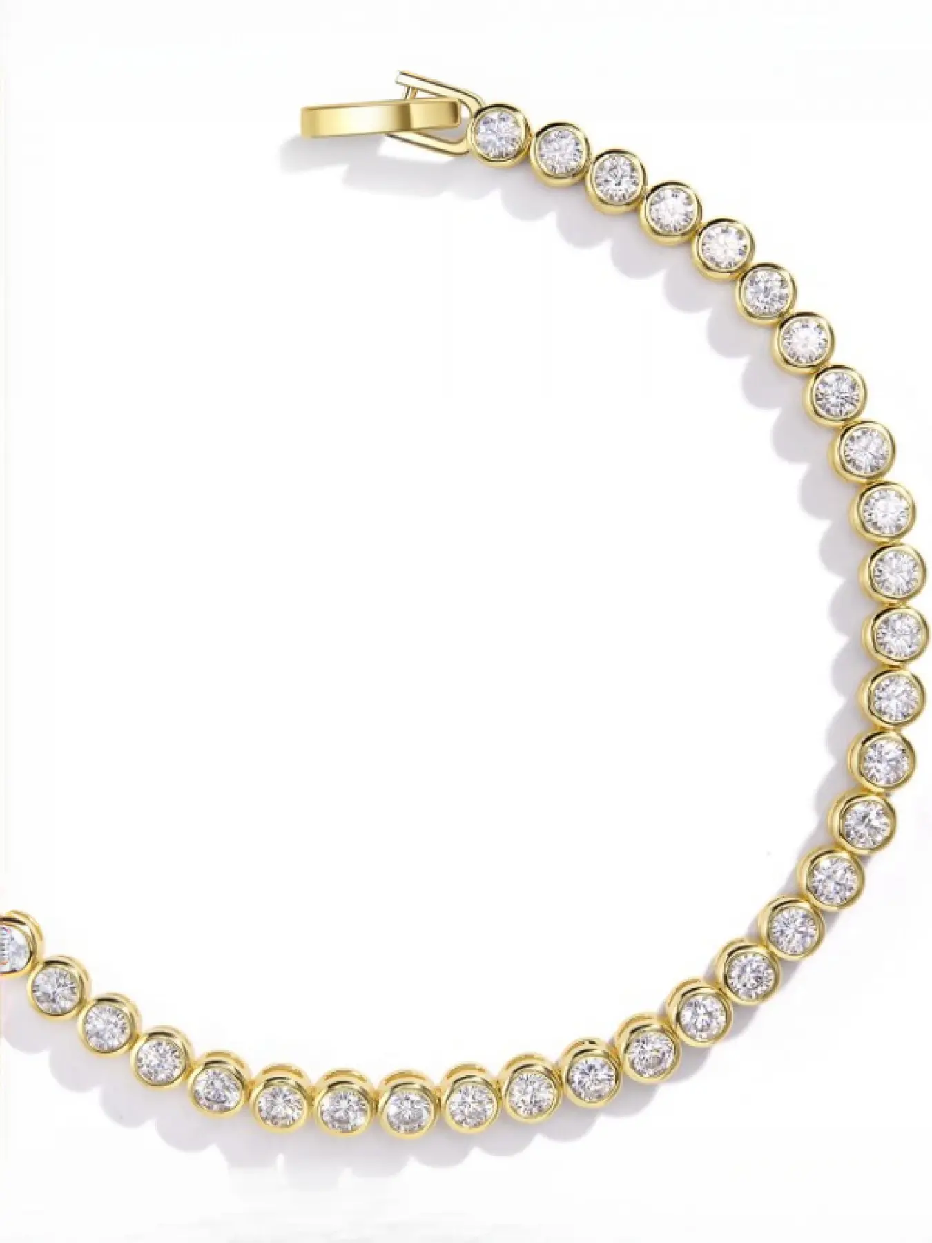 Filled Tennis Bracelets for Women |Zirconia Bezel Gold Tennis Bracelet|Jewelry Gift for Women Valentines Mother Christmas Wedding Birthday Pretty Bracelet Exquisite Bracelet