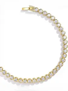 Filled Tennis Bracelets for Women |Zirconia Bezel Gold Tennis Bracelet|Jewelry Gift for Women Valentines Mother Christmas Wedding Birthday Pretty Bracelet Exquisite Bracelet