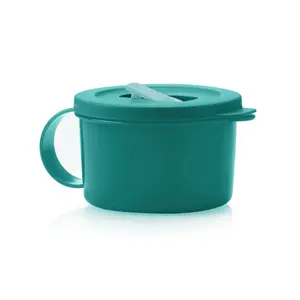 Tupperware  Soup Mug Storage Container 2-Cup 520 mL Reheatable Microwaveable Leakproof Kitchen Supplies with Ergonomic Handle & PLUS Stain Guard Technology, papaya, blue