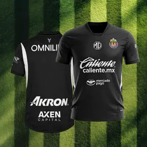24 25 Mexico LIGA MX Chivas de Guadalajara Goalkeeper Away Black Short Sleeve Soccer Jersey Fans Version