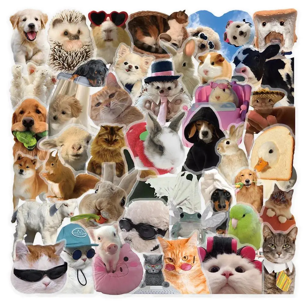52 Pcs Pet Themed Stickers - Cute Animal Decals for Notebook, Luggage & DIY Decoration Papery Pop Store