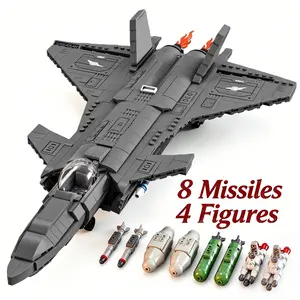 828 Pieces Fighter Jet Building Blocks Toy, Building Block Kit, Approximately 45cm Long, Ideal for Home Model Display, Perfect Gift Idea