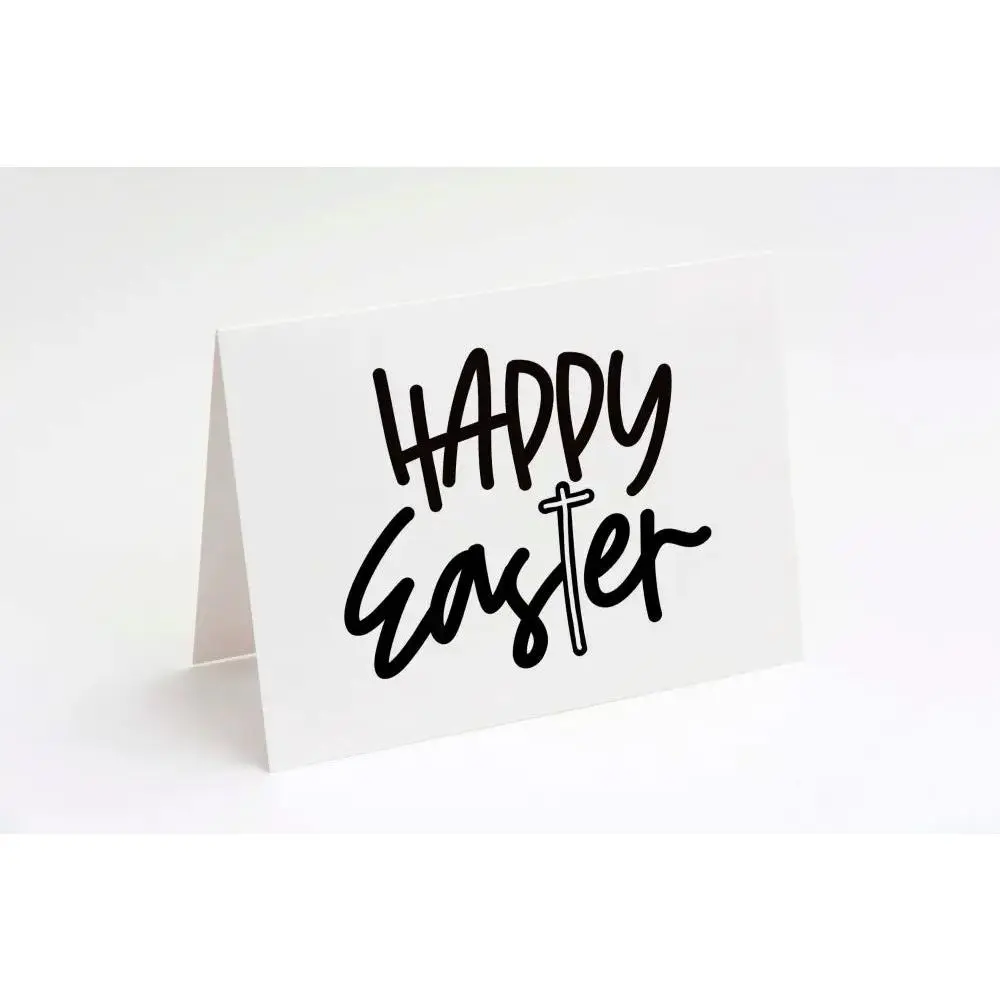 Easter Card, Black and White Cross
