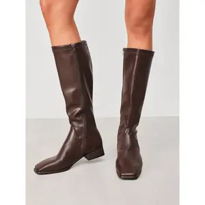 Cider [size 6-11] ELASTIC LOW HEEL KNEE HIGH BOOTS