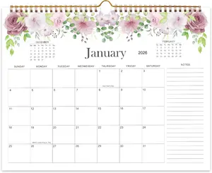 2026 Floral Wall Calendar, Tempomind Calendar 2026, 18 Month Wall Calendar January 2026 to June 2027, 14" x 10.5" Aesthetic Hanging Calendar for Home Office School