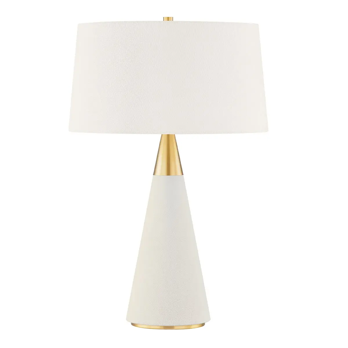 Mid-Century Modern Jen Table Lamp with Cream or Black Linen Shade and Sculptural Design
