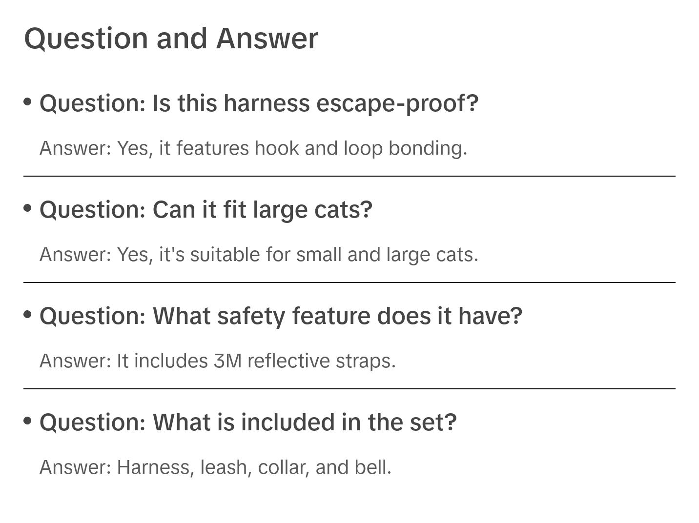 Cat Harness,Leash and Collar Set,Escape Proof Kitten Vest Harness for Walking,Easy Control Night Safe Pet Harness with Reflective Strap and Bell for Small Large Kitten,Fit for Puppy,Rabbit