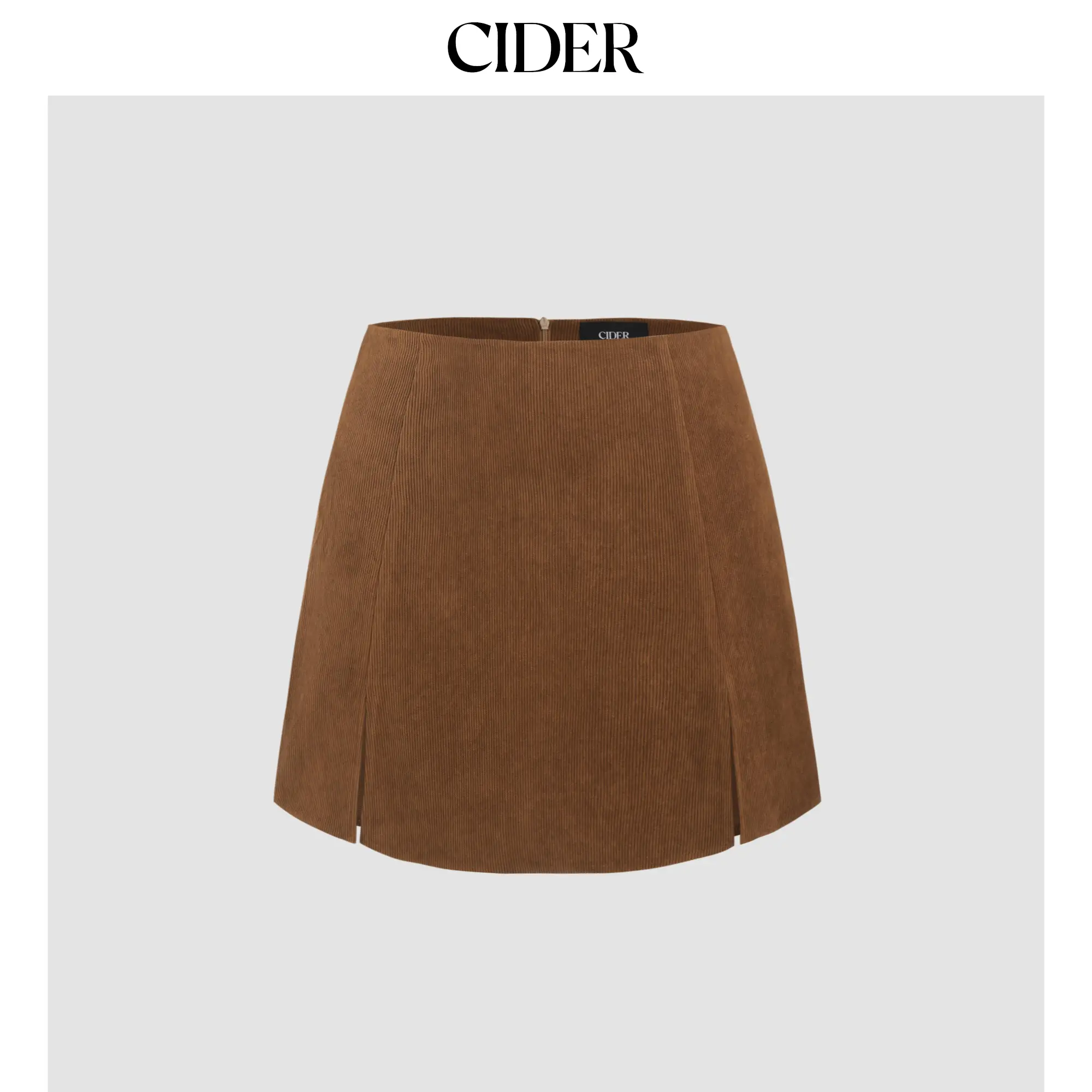CIDER Women's Corduroy High-Waist Split Skort - 4 Colors, Size 0-26, Curve & Plus Sizes