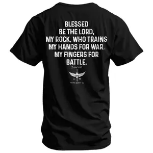Psalm 144:1 Men's T-Shirt - Menswear Top with Unique Design Comfortable Fit for Everyday Wear