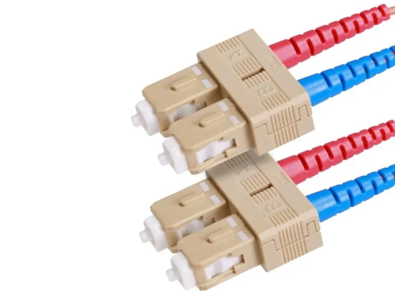 Monoprice 11881 10Gb Fiber Optic Cable SC & SC Multi Mode Duplex - 20 Meter, Aqua