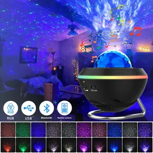 Smart Space Ball Music Starry Sky Projector Rotating Laser Water-patterned Bluetooth Speaker Ambient Light