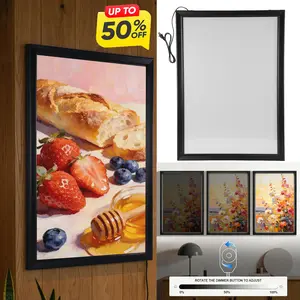 Wall Mounted LED Lightbox 15.7 X 23.6in/ 23.6 X 35.4in LED Movie Poster Frame Backlit Picture Frame with Dimmer Switch for Paintings & Pictures Digital Signage Display NEW
