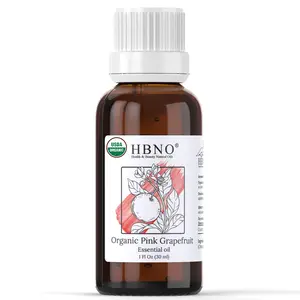 HBNO Grapefruit Pink Essential Oil Organic - Citrus Paradisi Cold Pressed Aroma for Aromatherapy & Natural Beauty Products - 30 ml - Solution, Healthcare
