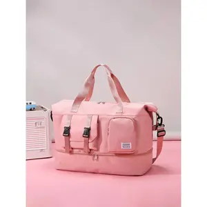 Valentine's Day Travel Bag, Travel Duffle Bag, Large Capacity, Lightweight & Portable, Foldable, Dry Wet Separation, Multifunctional, Fashionable & Simple