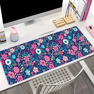 Vibrant Floral Design Extra Large Gaming Mouse Pad，Aesthetic Desktop Decoration Protection Pad，Rubber Pad Non-slip Lock Edge Work Pad, Multi-size Mousepad Suitable For Laptop, Desktop Computer Games，Work，Family, Good Gift For Boys，Girls, Kids