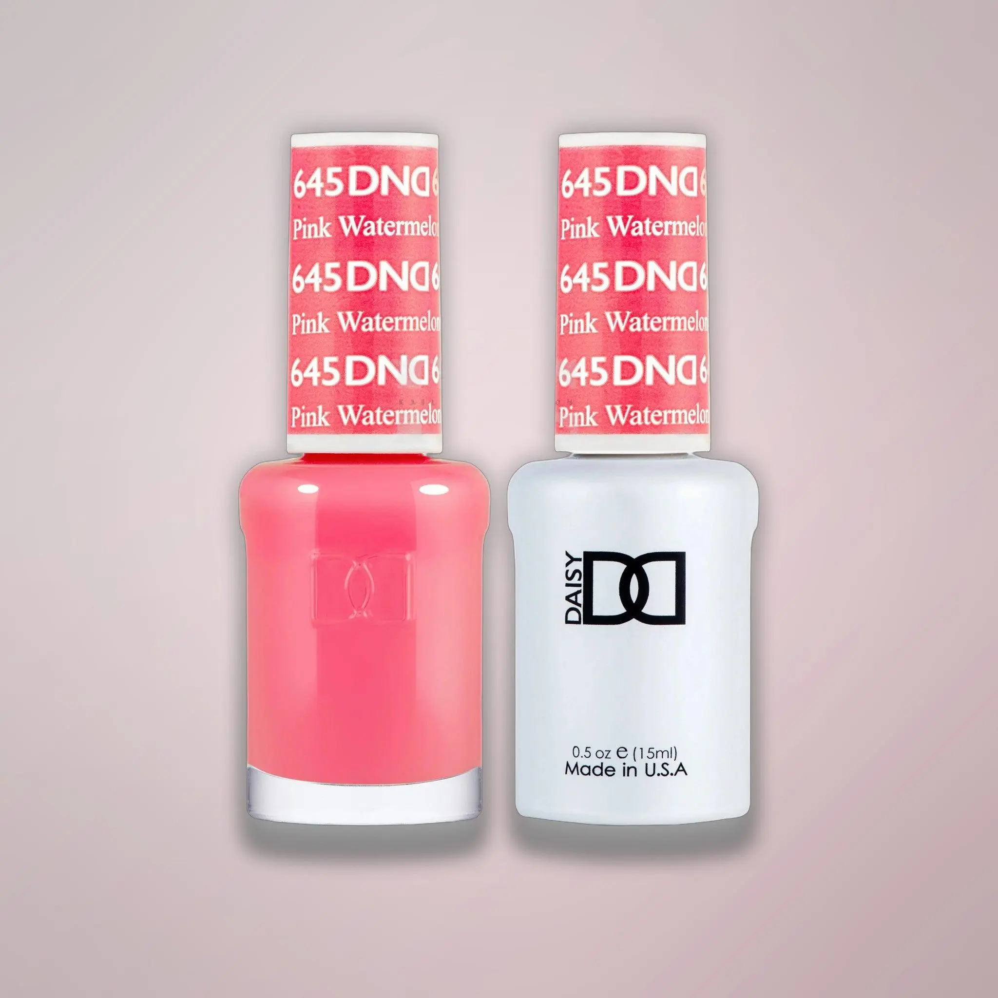 DND Duo Gel - 645 Pink Watermelon - Gel & Matching Lacquer Duo 0.5 oz