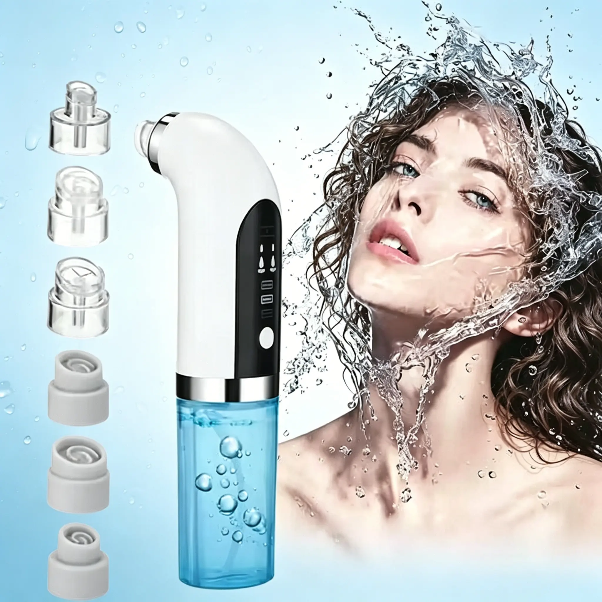 Small Bubble Blackhead Remover Beauty Device, Negative Pressure Deep Cleans Pores, Gentle Skin Care, Home Facial Pore Cleaner
