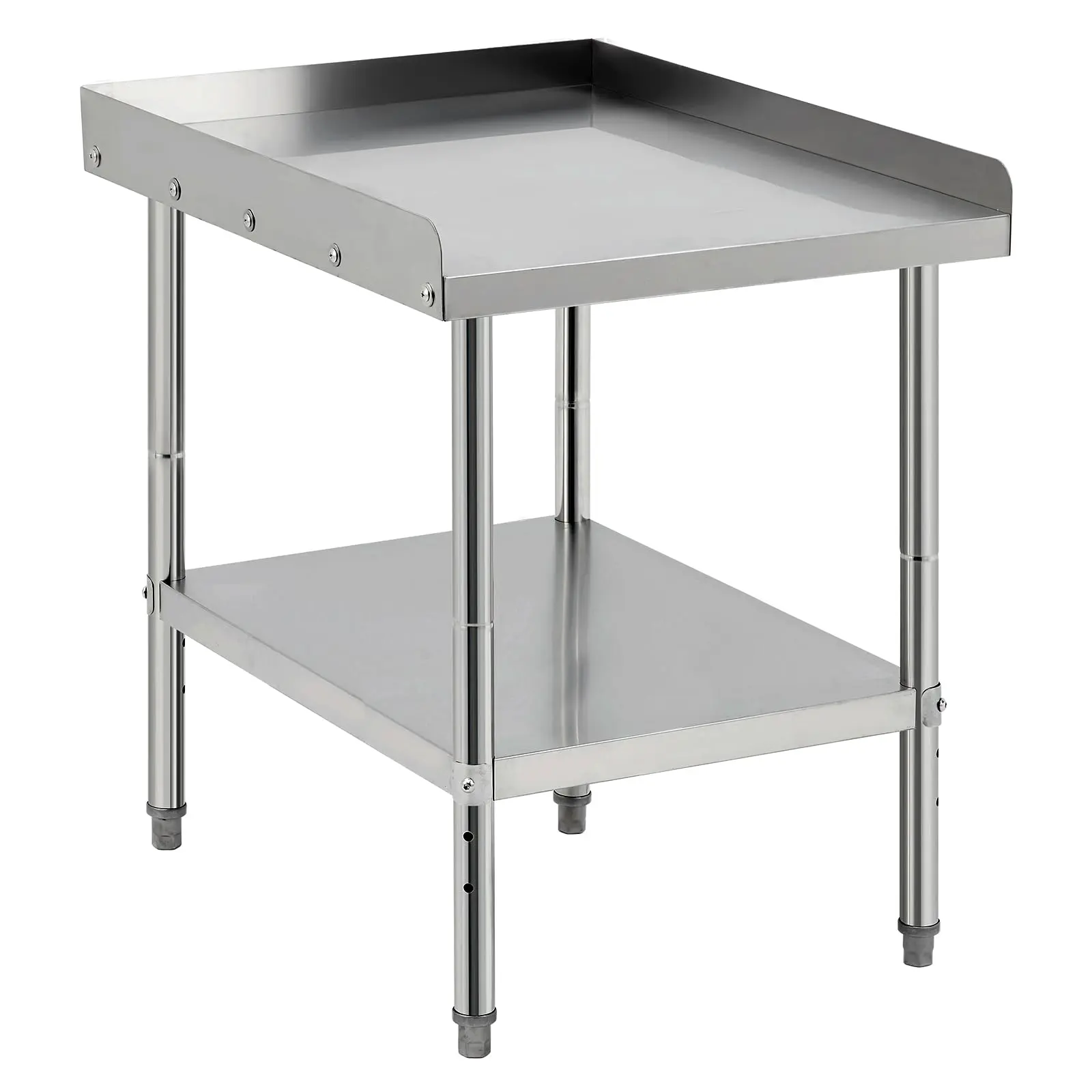 Gaomon Heavy-Duty Rust-Resistant Stainless Steel Barbecue Grill Stand Table (24x30x30 in) - 400 LBS Capacity, NSF Certified, Adjustable Height Legs, 2 in Edge Baffle, for Commercial Restaurants, Home Use