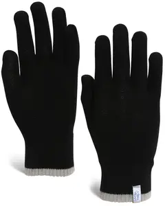 Black TrailHeads Light Knit Gloves | Winter Glove Liners | Base Layer Gloves for Women and Men