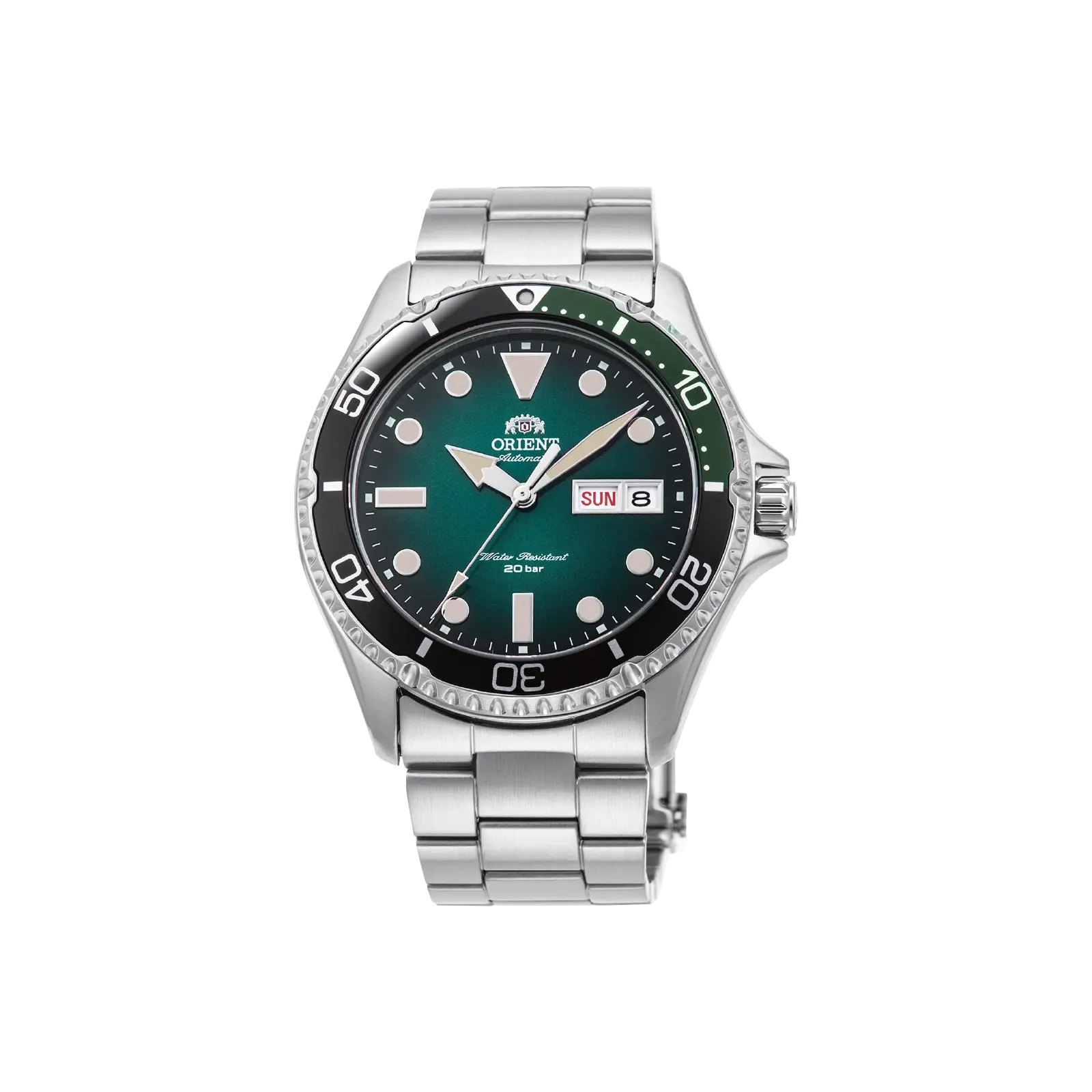 Orient | 200m Water Resistance | Automatic Hand-Winding | Diver Style Watch | Sapphire Crystal | 41.8m Case Diameter| Green-Teal Dial |, RA-AA0811E39B