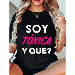 100% Cotton Unisex Toxic Gift Tee Apparel I'm Toxic And What? Shirt Women Cute Spanish Gift Badass T-Shirt