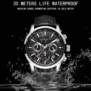 LIGE Fashion Men's Business Quartz Dress Watch
