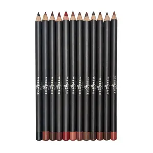 Italia Deluxe Eyeliners & Lipliners Set of 12 6.2-inch Pencils Mix of Eyeliners & Lipliners for Cosmetic Makeup