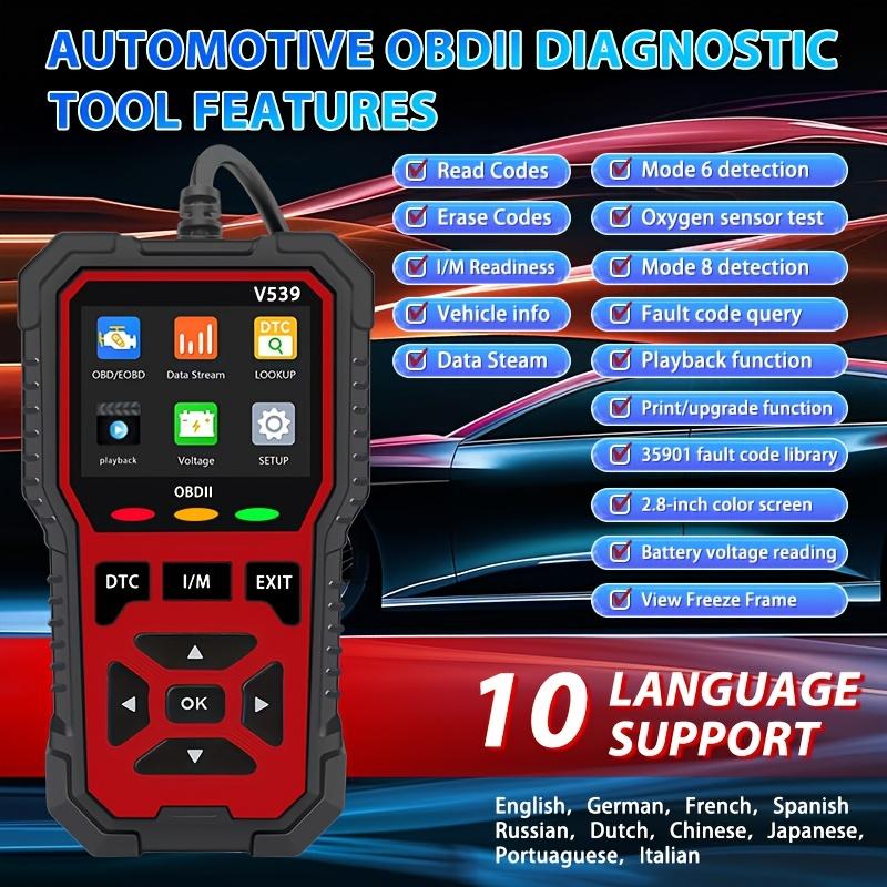 OBD2 Scanner V539 2026 New Year Model Full OBDII Modes Live Data Stream Battery Voltage Test Faster Processing Chip 35901 DTC Library-Valentine's Gift