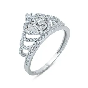 925 Silver ring 15 years - 15 años - quinceañera Crown Ring cubic zirconia sterling sliver
