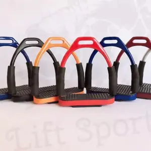 Horse Flexible Safety Stirrups Irons English Bendy Riding Stainless