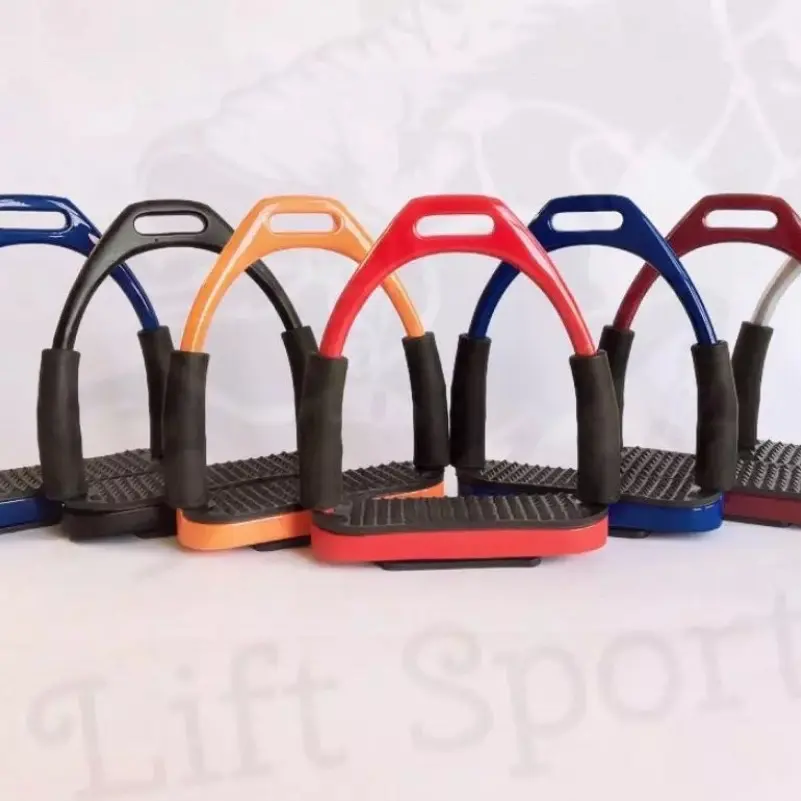 Horse Flexible Safety Stirrups Irons English Bendy Riding Stainless