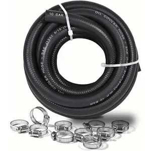 5/16 Transmission Oil Cooler Hose - J1532 Power Steering Hose 20FT with Clamps