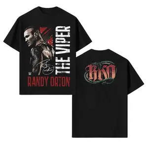 Randy Orton RKO Viper Shirt Graphic Tee Snake Logo Back Print T-Shirt, Fashion Cotton, Full Colors, Full Sizes, For Men, For Women